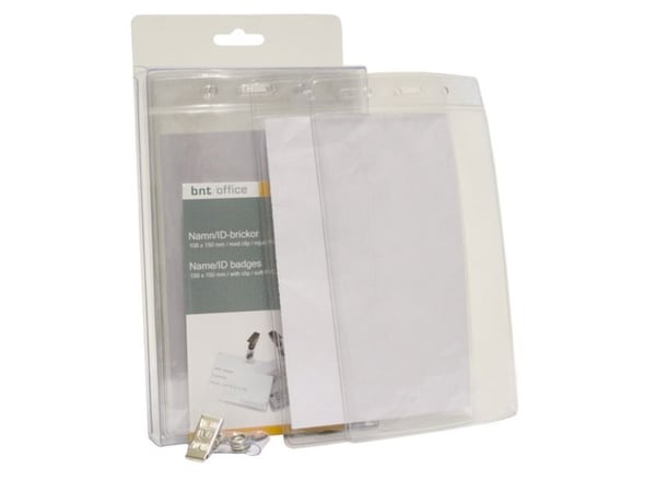 BNT, Til ID blød plast stående transparent 100mm x 150mm 727400 - (10 stk.)