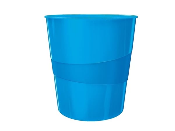 Papirkurv Leitz Plus 15L WOW blå - (6 stk.)