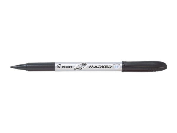 CD/DVD-merkki Pilot musta Begreen viivan leveys 0.6mm - (10 kpl)