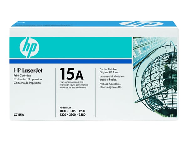HP 15A - Svart - original - LaserJet - tonerpatron (C7115A) - for LaserJet 1000, 1200, 1220, 3300, 3310, 3320, 3330, 3380