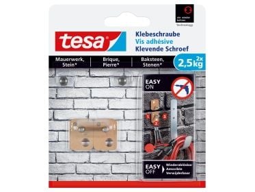 TESA 77902-00000, Inomhus & utomhus, Universalkrok, Beige, Självhäftande remsa, 2,5 kg, Tegel