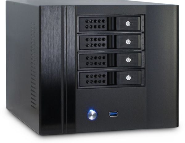 Inter-Tech SC-4004, Small Form Factor (SFF), PC, Musta, Mini-ITX, Terästä, Toiminta/Seikkailu, HDD, Teho