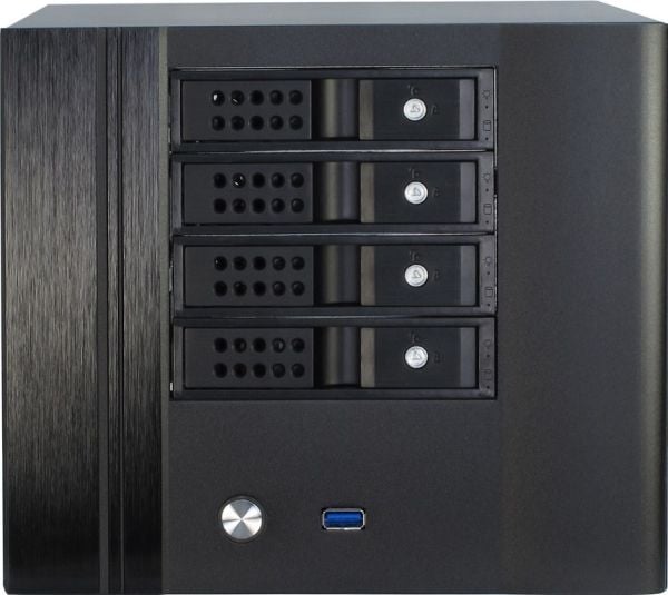 Inter-Tech SC-4004, Small Form Factor (SFF), PC, Musta, Mini-ITX, Terästä, Toiminta/Seikkailu, HDD, Teho