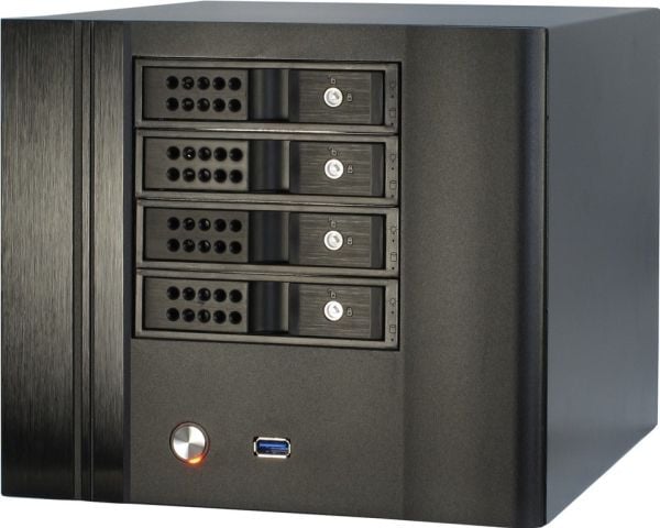 Inter-Tech SC-4004, Small Form Factor (SFF), PC, Musta, Mini-ITX, Terästä, Toiminta/Seikkailu, HDD, Teho