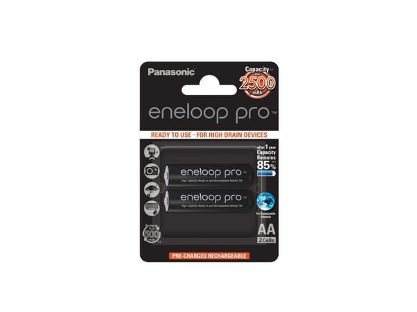 Panasonic eneloop pro BK-3HCDE/2BE - Batteri 2 x AA-type - NiMH - (ladbare) - 2500 mAh