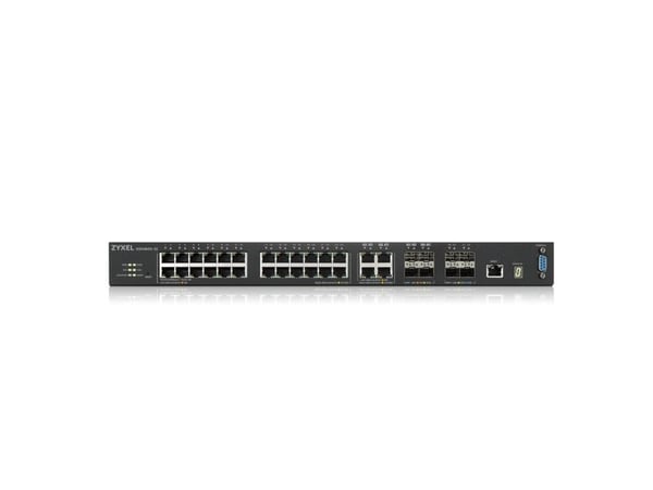 Zyxel XGS4600-32 - Switch - L3 - Styrt - 24 x 10/100/1000 + 4 x kombo-Gigabit SFP + 4 x 10 Gigabit SFP+ - rackmonterbar