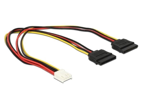 Delock - Strømadapter - 4-pin mini-strømkontakt (R) til SATA-strøm (R) - 30 cm