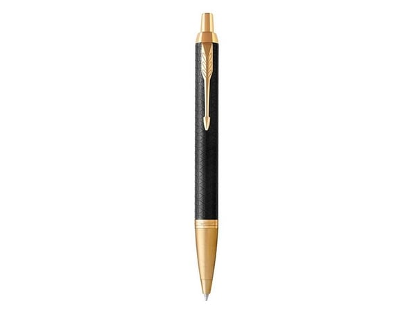 Parker IM, Blå, Svart, Guld, Clip-on retractable ballpoint pen, Medium, Ambidextrous, 1 styck