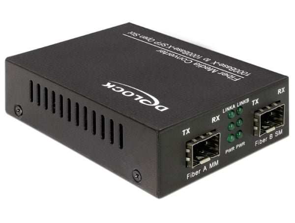 Delock Media Converter 1000Base-X to SFP - Fibermedieomformer - 1GbE - 1000Base-X - SFP (mini-GBIC) / SFP (mini-GBIC)