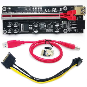 6-Pack PCI-E Riser 010S Plus Gold USB 3.0 1X to 16X 6PIN