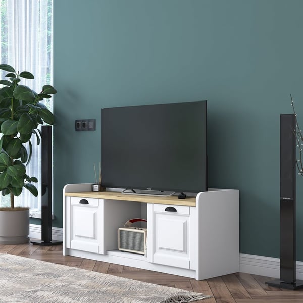 TV-yksikkö Asir, 120x45x40 cm, valkoinen