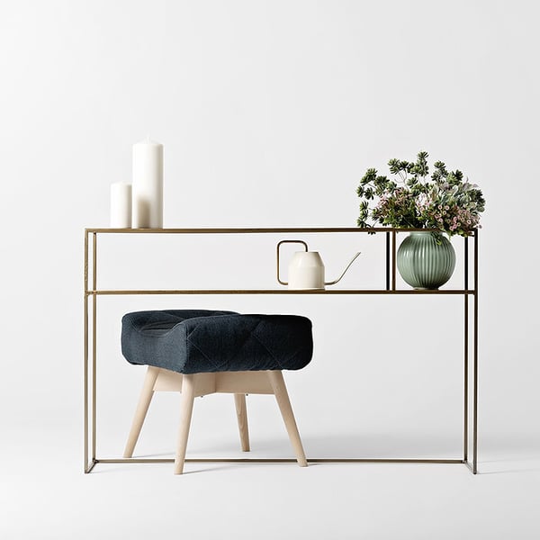 Konsolbord, Senso Flower Metal, 120x25 cm, Guld