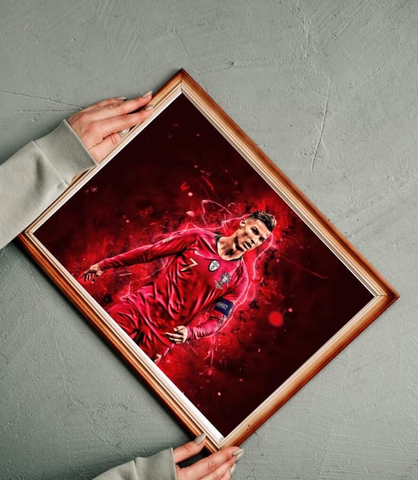 Cristiano Ronaldo Poster 50x70 cm – Fotboll Affisch | Sport Väggkonst | Perfekt för Fans