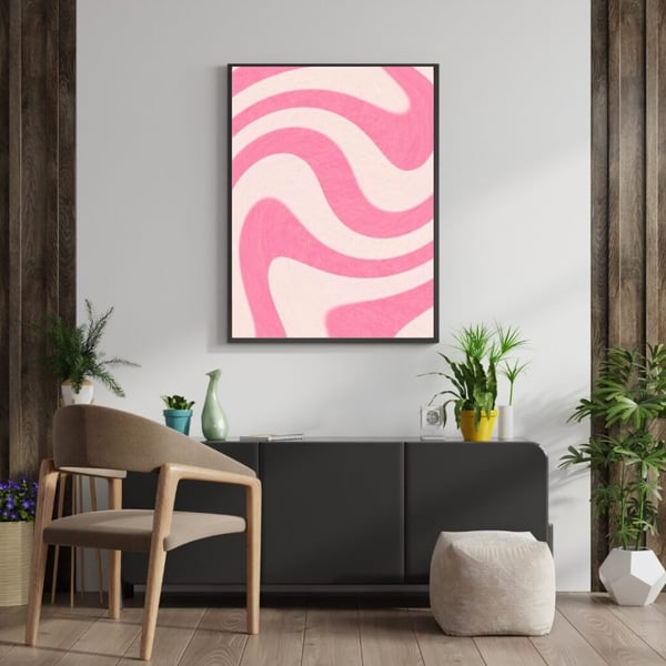 Abstrakt Poster 50x70 cm – Modern Konst Affisch | Minimalistisk Väggkonst