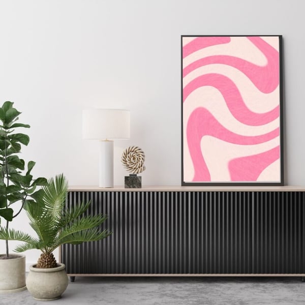 Abstrakt Plakat 50x70 cm – Moderne Kunst Plakat | Minimalistisk Vægkunst