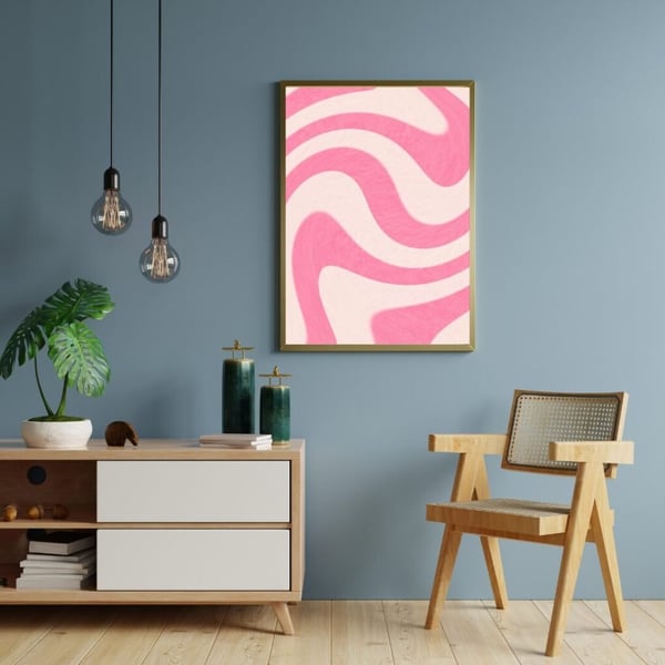 Abstrakt Plakat 50x70 cm – Moderne Kunst Plakat | Minimalistisk Vægkunst