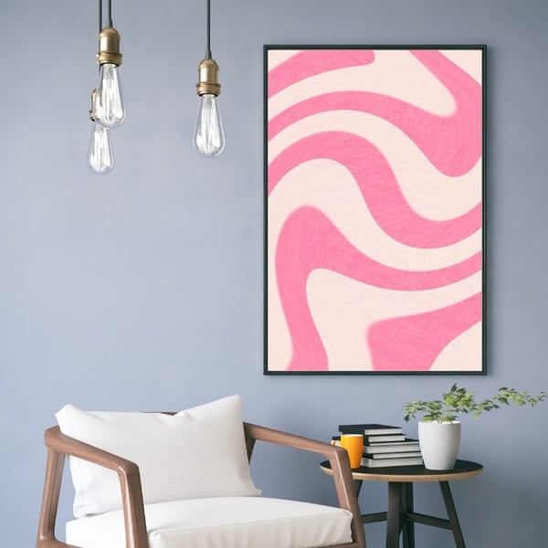 Abstrakt Plakat 50x70 cm – Moderne Kunst Plakat | Minimalistisk Vægkunst