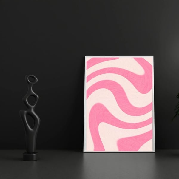 Abstrakt Plakat 50x70 cm – Moderne Kunst Plakat | Minimalistisk Vægkunst