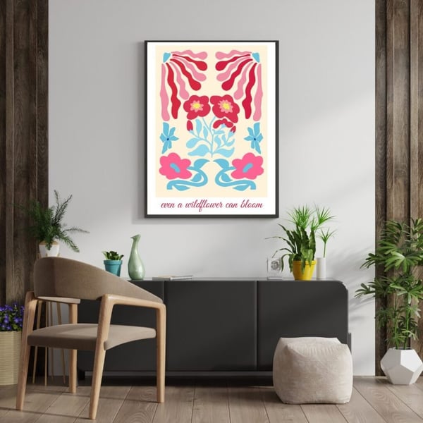 Flower Poster 50x70 cm – Blomma Affisch | Botanisk Väggkonst