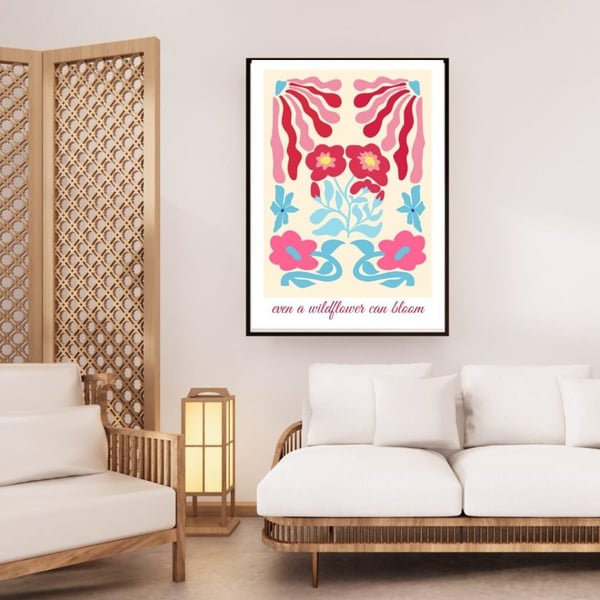 Blomsterplakat 50x70 cm – Blomster Plakat | Botanisk Vægkunst