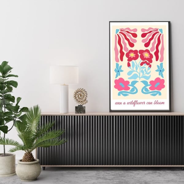 Blomsterplakat 50x70 cm – Blomster Plakat | Botanisk Vægkunst