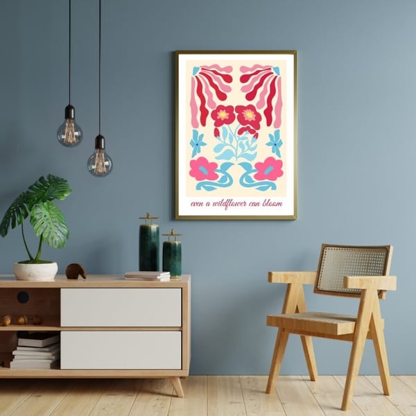 Blomsterplakat 50x70 cm – Blomster Plakat | Botanisk Vægkunst