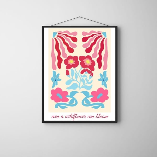 Blomsterplakat 50x70 cm – Blomster Plakat | Botanisk Vægkunst