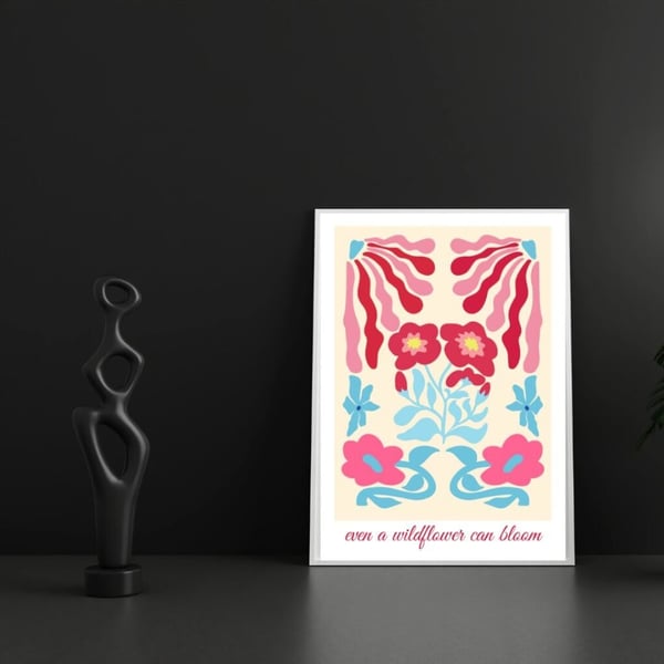 Blomsterplakat 50x70 cm – Blomster Plakat | Botanisk Vægkunst