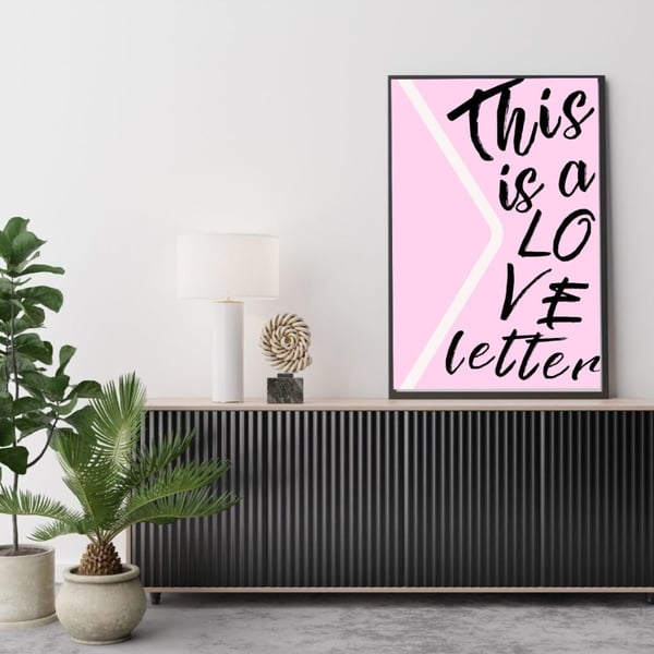 “This Is Your Love Letter” Poster 50x70 cm – Romantisk Text Affisch | Kärlek Väggkonst
