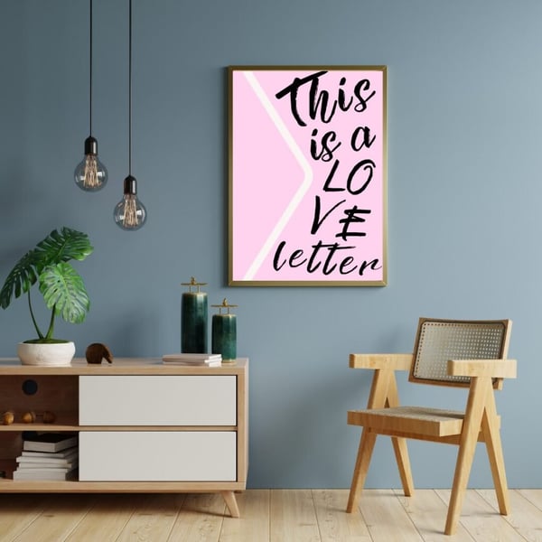 “This Is Your Love Letter” Poster 50x70 cm – Romantisk Text Affisch | Kärlek Väggkonst