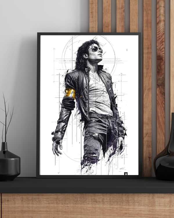Michael Jackson Poster | King of Pop Väggkonst | Musikposter