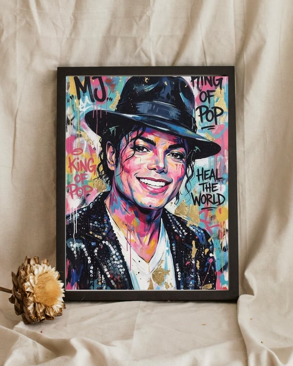 Michael Jackson Poster | King of Pop Väggkonst | Musikposter 50×70 CM