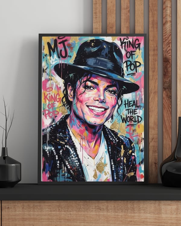 Michael Jackson Poster | King of Pop Väggkonst | Musikposter 50×70 CM