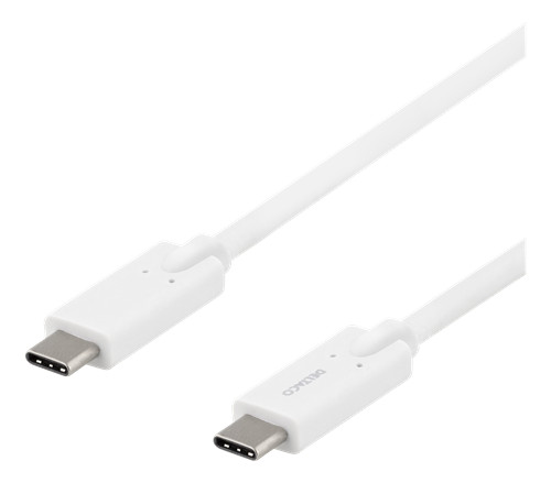 DELTACO USB 2.0 typ A till Micro-B USB, 5-pin, 5m, vit (USB-305W)
