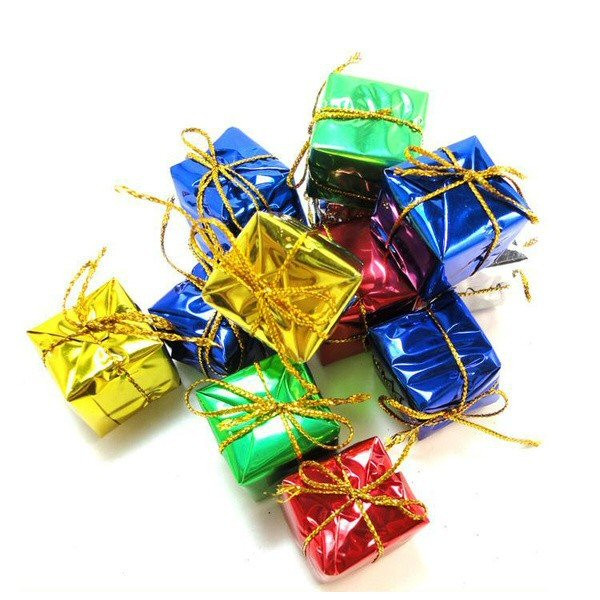 120 st små söta Julklappar, Paket, Julpynt, Julgranspynt