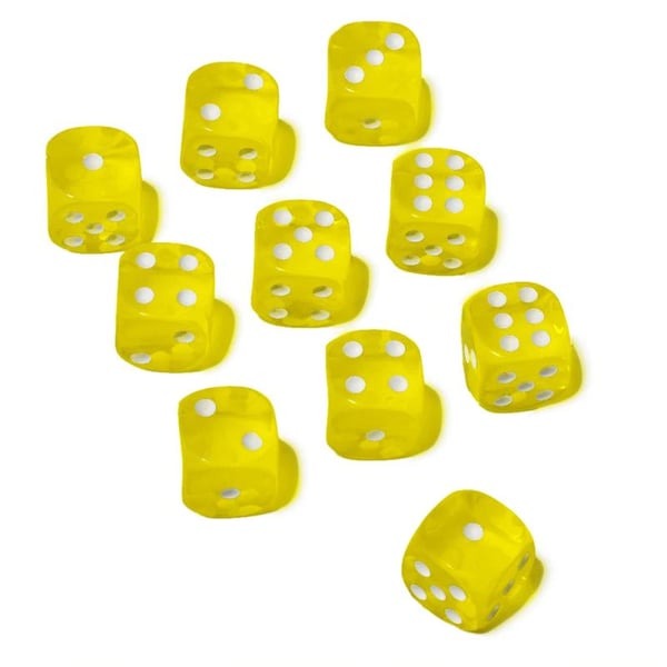 10st tärningar 16mm till spel sällskapsspel brädspel lättrullade