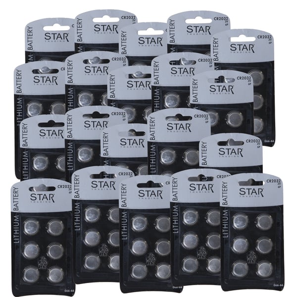 120 st Batterier CR2032, 2032, litium, knappcell