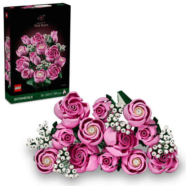 LEGO Botanicals Bukett med rosa rosor 10374