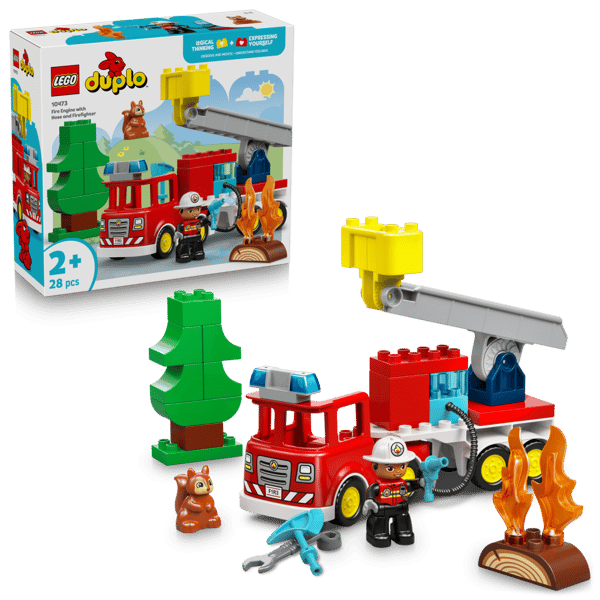 LEGO DUPLO Brandbil med slang och brandman 10473