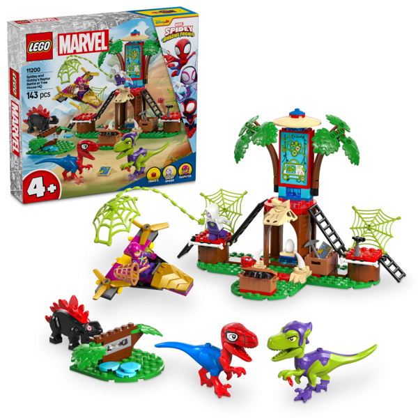 LEGO Super Heroes 4+ Spideys och Gobbys raptorstrid vid trädkoja