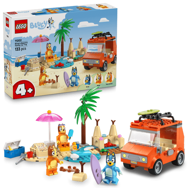 LEGO Bluey 4+ Blueys familjetur till stranden 11202