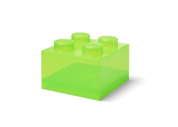 LEGO Genomskinlig klossformad förvaringslåda Grön 40090806