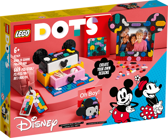 LEGO DOTS Musse Pigg och Mimmi Pigg Skolpyssellåda 41964