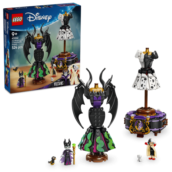 LEGO Disney Maleficents och Cruella De Vils klänningar 43262