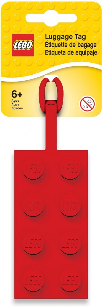 LEGO Röd 2x4 Bagagetagg 5005542
