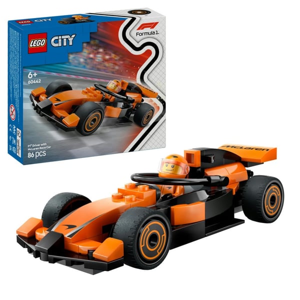 LEGO City F1 förare med McLaren racerbil 60442