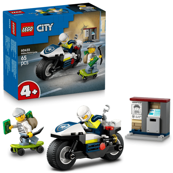 LEGO City 4+ Polisens motorcykeljakt 60455