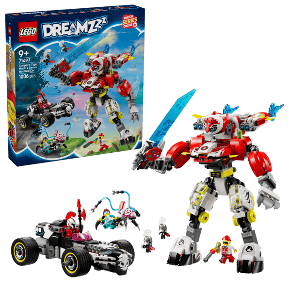 LEGO DREAMZzz Coopers tigerrobot och Zeros hot rod bil 71497