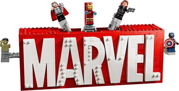 LEGO Super Heroes MARVEL logotyp och minifigurer 76313