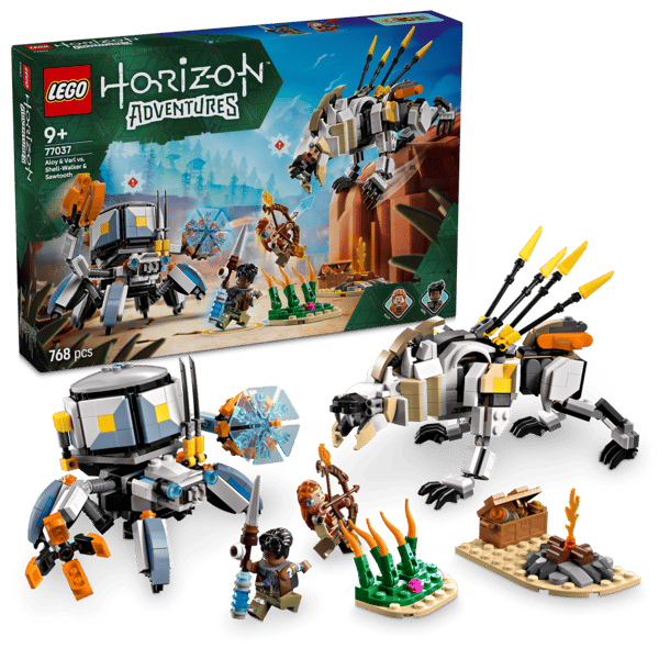 LEGO Horizon Aloy och Varl mot Sköldkryp och Sågtand 77037